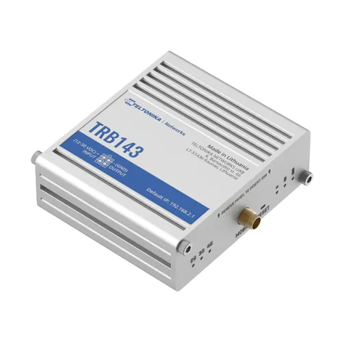 Teltonika TRB143 | Gateway, brána IoT | LTE Cat 4, 3G, 2G, M-Bus, RMS CertyfikatyCE/RED, EAC, RoHS, WEEE
Draft ETSI EN 301 489-1 V2.2.0, Draft EN 301 489-19 V2.1.0, Draft ETSI EN 301 489-52 V1.1.0
EN 61000-4-2:2009
EN 300 511 V12.5.1, ETSI EN 301 908-1 V11.1.1, ETSI EN 301 908-2 V11.1.2, ETSI EN 301 908-13 V11.1.2
EN 