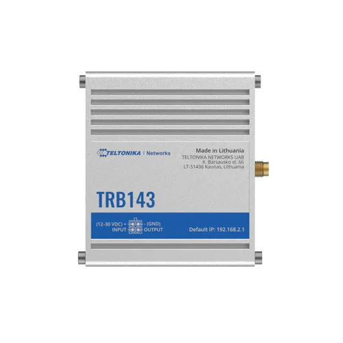 Teltonika TRB143 | Gateway, brána IoT | LTE Cat 4, 3G, 2G, M-Bus, RMS Diody LEDTak
