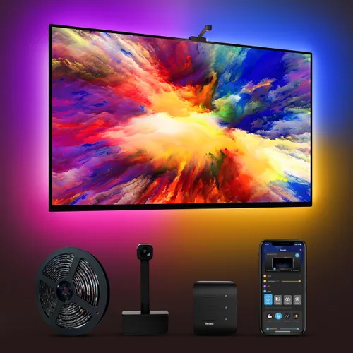 Govee DreamView T1 TV Backlights (75-85-in TVs) LED Strip Lights, Color  Changing, Dimmable, Wi-Fi & Bluetooth Enabled, RGBIC Technology in the  Strip Lights department at