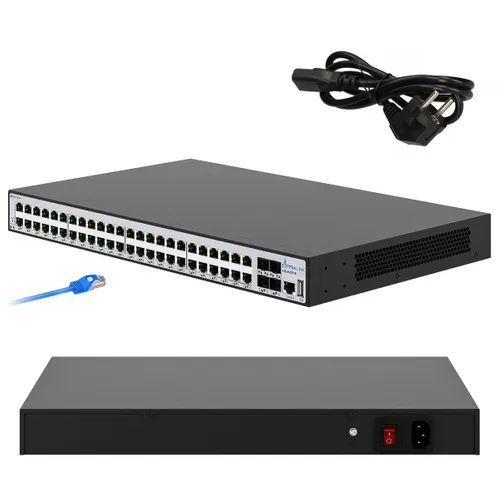 Extralink Nemezis | Switch | 48x RJ45 1000Mb/s, 4x SFP+, L3, zarządzalny Agregator połączeniaTak