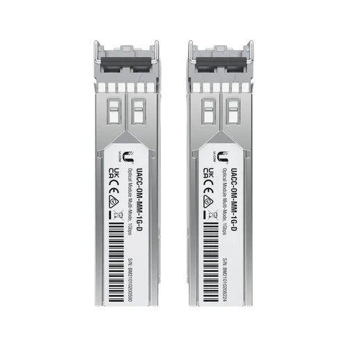 Ubiquiti UACC-OM-MM-1G-D-2 | SFP-Modul | MM, Duplex LC, 1.25Gbps, 550m Kolor produktuStal nierdzewna