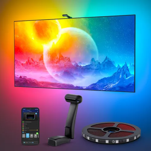 Govee H605C Envisual TV Backlight T2 | LED-Streifen | Hintergrundbeleuchtung für 55-65-Zoll-Fernseher, RGBIC, Wi-Fi + Bluetooth 1