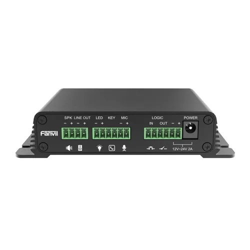 Fanvil PA2S | SIP Paging gateway | 1x RJ45 100Mb/s PoE, audio input/output Diody LEDSieć, Status