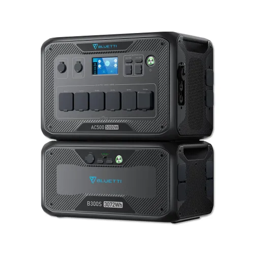Bluetti AC500 + B300S | Power Station + Expanzní baterie | LiFePO4, BMS Maksymalne zasilanie USB100