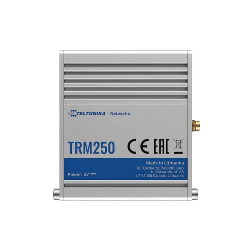 Teltonika TRM250 | Modem celular industrial | 4G/LTE (Cat M1), NB-IoT, 3G, 2G, mini SIM, IP30 Ilość portów USB1