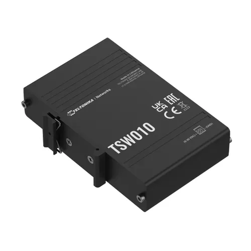 Teltonika TSW010 | Switch | 5x RJ45 100Mb/s, Passive PoE, IP30, DIN Automatyczne MDI/MDI-XTak