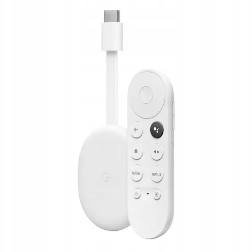 Google Chromecast 4.0 4K | Przystawka TV | Google TV, HDMI, USB-C, WiFi Dual Band Aplikacje wideoGoogle TV, NetFlix, YouTube