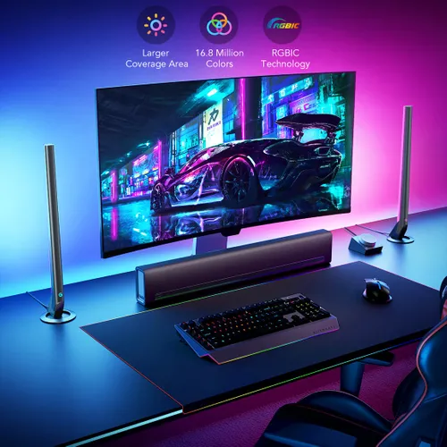Govee H6047 Gaming Light Bars | Lampy LED | RGBIC, Wi-Fi, Alexa, Google Assistant 2