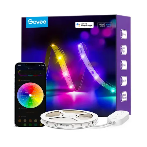 Govee H618C Basic LED Strip Light 10m | LED Strip | Wi-Fi, Bluetooth, RGBIC Częstotliwości Wi-Fi2,4