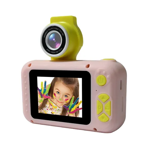 Denver KCA-1350 Rosa | Crianças câmera digital | Flip lens, Ecra LCD de 2", bateria de 400mAh 1