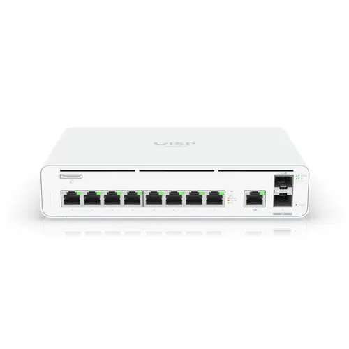 Ubiquiti UISP Console EU Kontrolörü, Anahtar/Gateway, 2x 10G SFP+, 9x GbE RJ45 Diody LEDTak