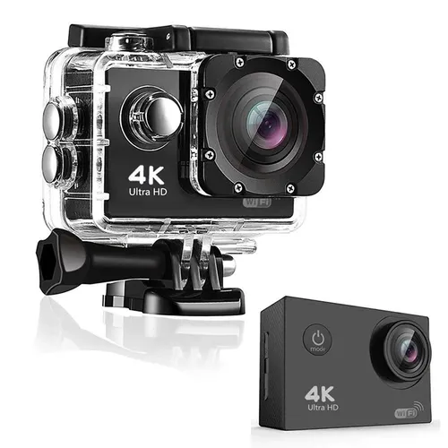 Extralink Action Camera H9S Czarna | Kamera | 4K 30fps, IP68, wyświetlacz 2.0", Wi-Fi, USB, mini HDMI BluetoothNie
