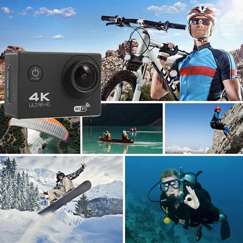 Extralink Action Camera H9S Czarna | Kamera | 4K 30fps, IP68, wyświetlacz 2.0", Wi-Fi, USB, mini HDMI Diody LEDStatus