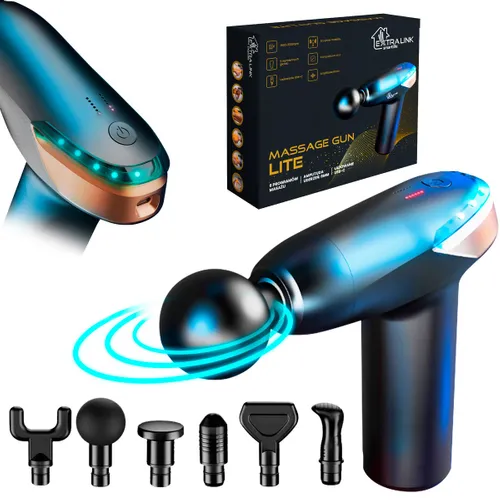 Extralink Massage Gun Lite | Massage Gun | 3200 RPM, 6 interchangeable tips Głębokość produktu135