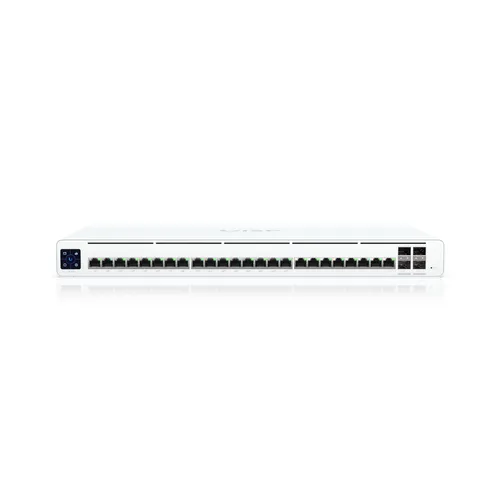 Ubiquiti UISP-S-Pro-EU | Switch | 24x RJ45 1000Mb/s, 16x Passive PoE 27V, 4x SFP+, 220W Całkowita Power over Ethernet (PoE) budżetu220