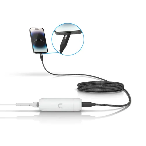 Ubiquiti UACC-Adapter-PoE-USBC | PoE adapter with USB-C | for Protect cameras, Gigabit Ethernet Napięcie wejściowe adaptera AC48