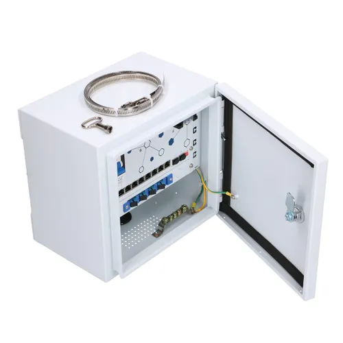 Extralink Atlas | Dış Mekan PoE anahtarı | 8x RJ45 1000Mbps PoE, 2x SFP, 120W, aktif soğutma Możliwości montowania w stelażuNie