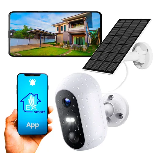 Extralink Smart Life SolarEye | Venkovní kamera se solárním panelem | bezdrátová, Full HD 1080p, Wi-Fi, 5200mAh baterie, IP54 Auto-trackingTak