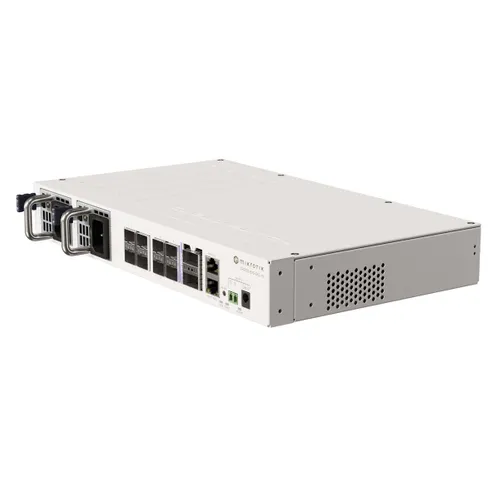 MikroTik CRS510-8XS-2XQ-IN | Switch | 2x 100G QSFP28, 8x 25G SFP28, 2x hot-swap Ilość portów Fast Ethernet (PoE)1