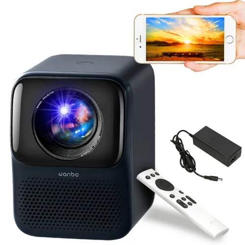 Wanbo T2 Max New Ciemnoniebieski | Projektor | Full HD, 1080p, WiFi, 1x HDMI, 1x USB Ilość na paczkę1