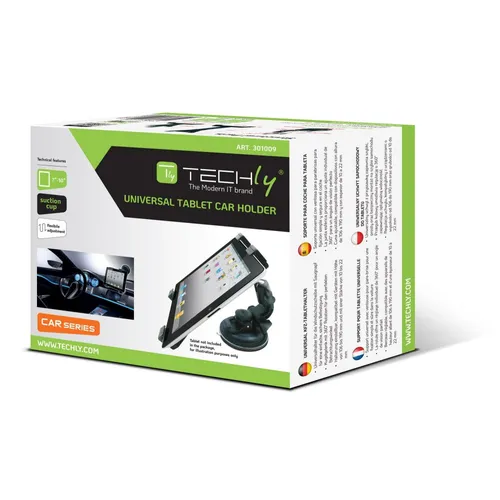 Techly | Suporte para carro tablet | 7-10,1 polegadas com ventosa PrzeznaczenieSamochód