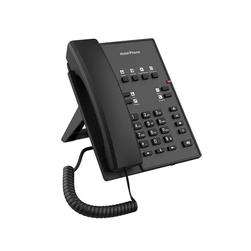 Fanvil H1 Preto | Telefone VoIP Hotel | HD Voice, PoE de 100 Mbps, Desktop GłośnikTak