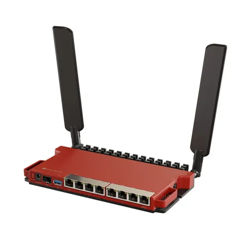 MikroTik L009 | Router Wi-Fi | L009UiGS-2HaxD-IN, 2,4GHz, AX600 Wi-Fi6, 8x RJ45 1000Mb/s, 1x 2.5Gb/s SFP Częstotliwość Wi-FiJedna częstotliwości (2,4 GHz)