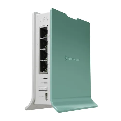 MikroTik hAP ax lite | Router Wi-Fi | L41G-2axD, Wi-Fi6 AX600, 4x RJ45 1000Mb/s RouterOS L4 Częstotliwość Wi-FiJedna częstotliwości (2,4 GHz)