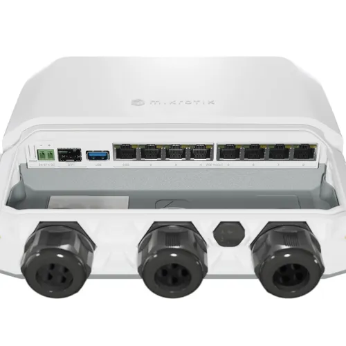 MikroTik RB5009UPr+S+OUT | Router | 7x RJ45 1000Mb/s PoE, 1x RJ45 2.5Gb/s PoE, 1x SFP+, 1x USB 3.0, IP66 Głębokość produktu239