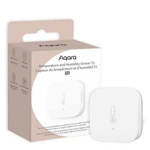 Aqara Temperature & Humidity Sensor T1 | Temperature and humidity sensor | White, TH-S02D Dokładność0,6