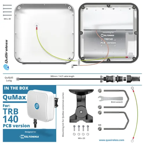 QuWireless QuMax A140M-A | LTE-антенна | для Teltonika TRB140 (версия с корпусом) Obsługiwane produktyTeltonika TRB140