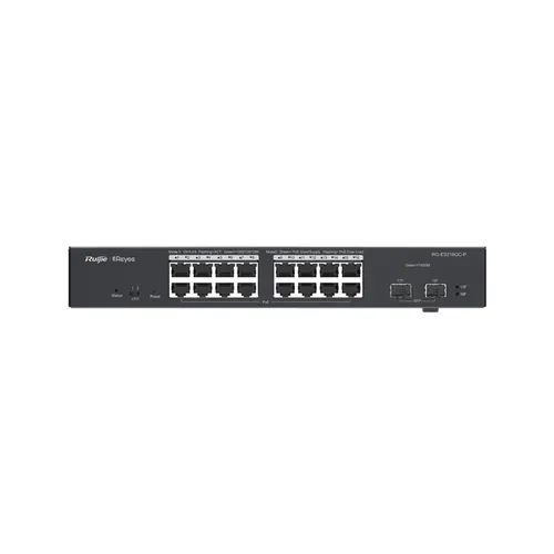 Ruijie Reyee RG-ES218GC-P | Switch | 16x RJ45 1000Mb/s PoE+, 2x SFP, 240W, zarządzanie w chmurze Auto-NegocjacjaTak