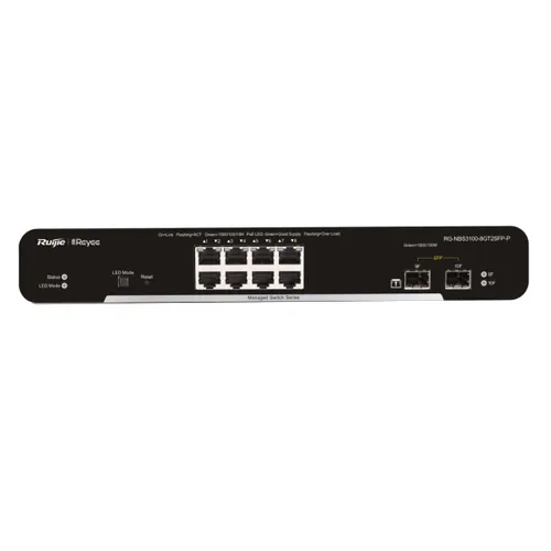 Ruijie Reyee RG-NBS3100-8GT2SFP-P | Switch | 10x RJ45 1000Mb/s, 8x PoE+, 2x SFP, 125W, cloud management, Layer 2 1