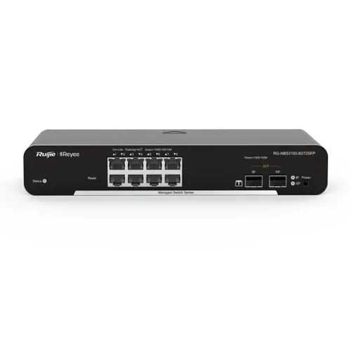 RUIJIE RG-NBS3100-8GT2SFP, 10-PORT GIGABIT LAYER 2 CLOUD MANAGED NON-POE SWITCH, 8X GBE, 2X SFP Dopuszczalna wysokość podczas eksploatacji (n.p.m.)-500 - 5000