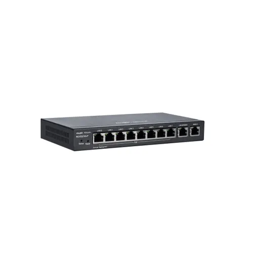 Router Ruijie Reyee RG-EG210G-P, 10x RJ45 1000Mb/s, 8x PoE+, 70W, 100 uživatelů, cloudové řízení Głębokość opakowania350