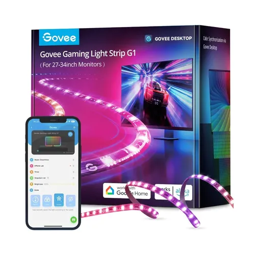 Govee H6609 Gaming Light Strip G1 | LED aydınlatma | RGBIC, 27-34", 2.4GHz Wi-Fi, Bluetooth 0