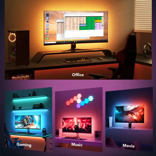 Govee H6609 Gaming Light Strip G1 | LED aydınlatma | RGBIC, 27-34", 2.4GHz Wi-Fi, Bluetooth 5