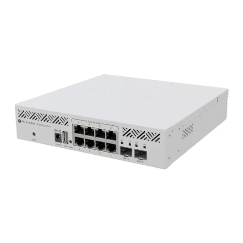MikroTik CRS310-8G+2S+IN | Switch | 8x RJ45 2.5Gb/s, 2x SFP+, RouterOS L5, desktop 1