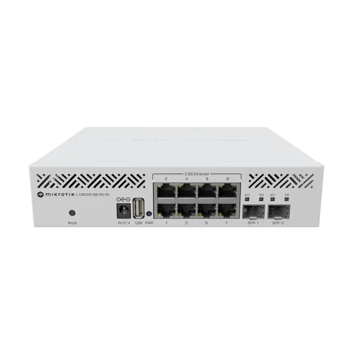 MikroTik CRS310-8G+2S+IN | Switch | 8x RJ45 2.5Gb/s, 2x SFP+, RouterOS L5, desktop 0