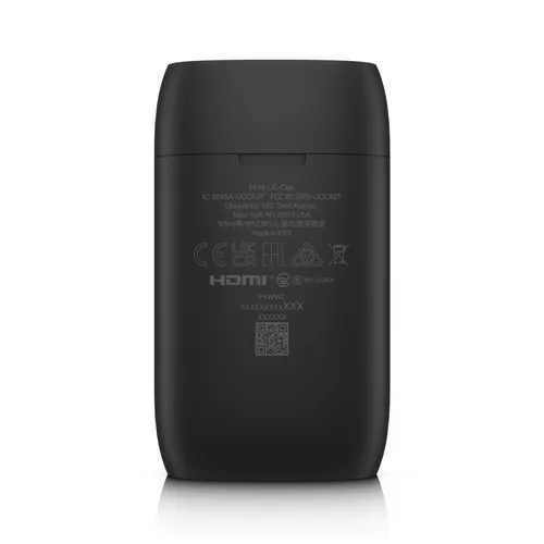 Ubiquiti UC-Cast | Display Cast | 4K, HDMI CEC, RJ45 Certyfikat środowiskowy (zrównoważonego rozwoju)Federalna Komisja Łączności (FCC)