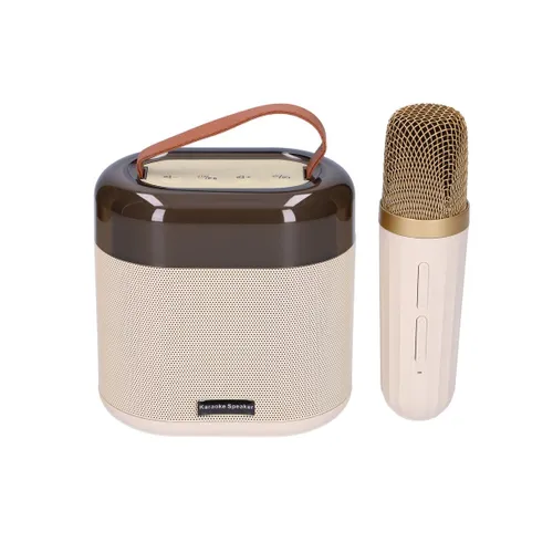 Extralink Kids Karaoke Set LED Speaker 1x Mic White, Bluetooth Speaker, 1 Microphone, AUX, Memory Card Slot, RGB Lighting 0