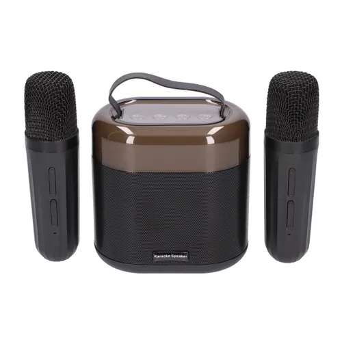 EXTRALINK KIDS KARAOKE LED SPEAKER 2 MICROPHONES BLACK 0