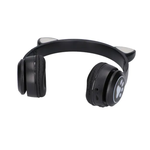 Extralink Kids Cat-Ear Wireless Headphones Black | Wireless Headphones | Bluetooth 5.0, RGB Lighting 3
