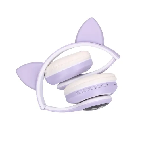 EXTRALINK KIDS CAT EARS WIRELESS HEADPHONES PURPLE 3