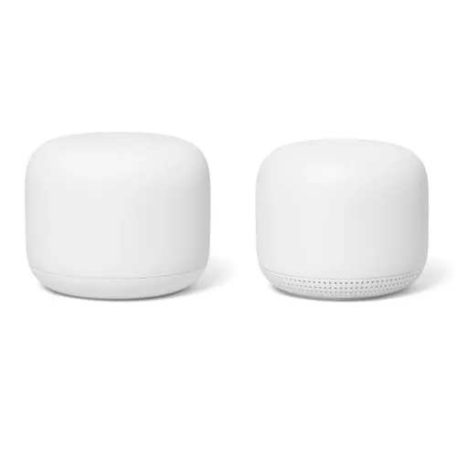 Google Nest Wi-Fi Router + Point | Mesh Wi-Fi System | 2x 1000Mb/s, 5GHz, WPA3, Google Assistant 4GNie