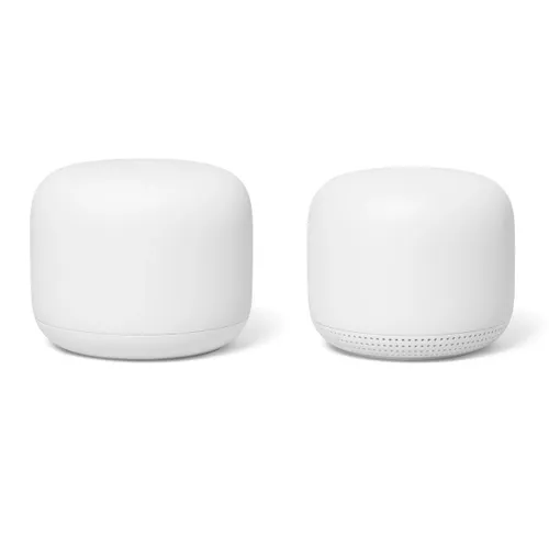 Google Nest Wi-Fi Router + Point | System Mesh Wi-Fi | 2x 1000Mb/s, 5GHz, WPA3, Asystent Google 1