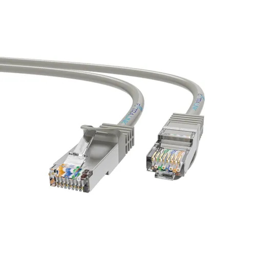 Extralink Kat.5e UTP CCA 1m | Patchcord LAN | Miedziowany Kabel sieciowy skrętka, PVC 1