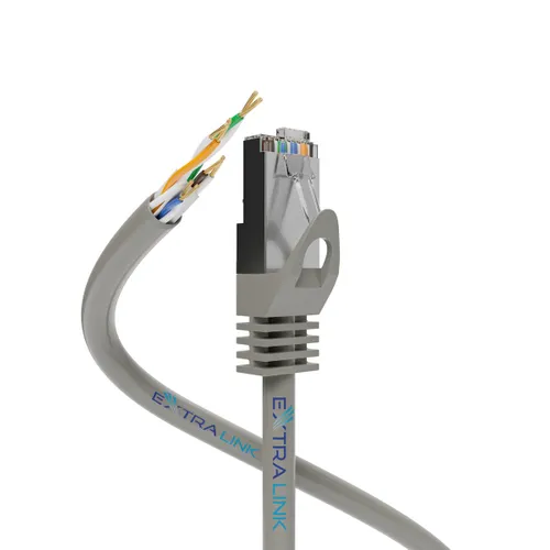 Extralink Cat.5e UTP CCA 1m | LAN bağlantı kablosu | bükümlü çift ağ kablosu, PVC 4