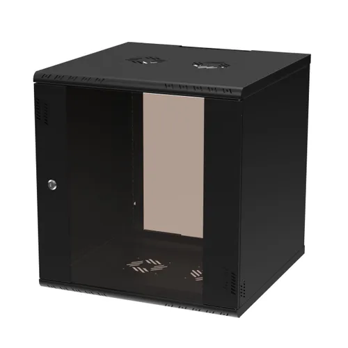 Extralink Premium 12U 600x600 Black | Rack cabinet | tool-free mounting, wall-mounted 1