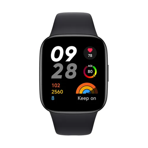 Xiaomi Redmi Watch 3 Schwarz | Smartband | Bluetooth 5.2, 5ATM, 1.75" Czujnik tlenu we krwiTak